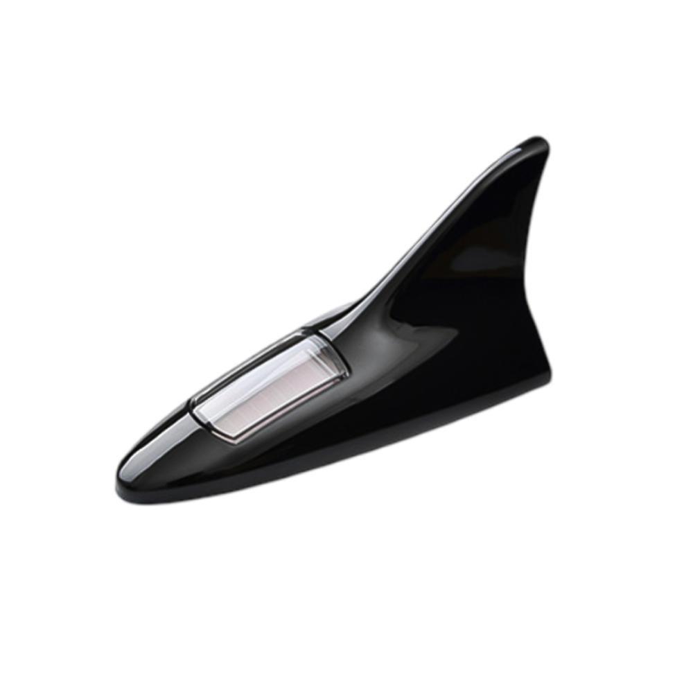Car Solar Energy Shark Fin Antenna LED Warning Tail Lights Auto Roof Decorative Anti-Tailing Flash Strobe Light