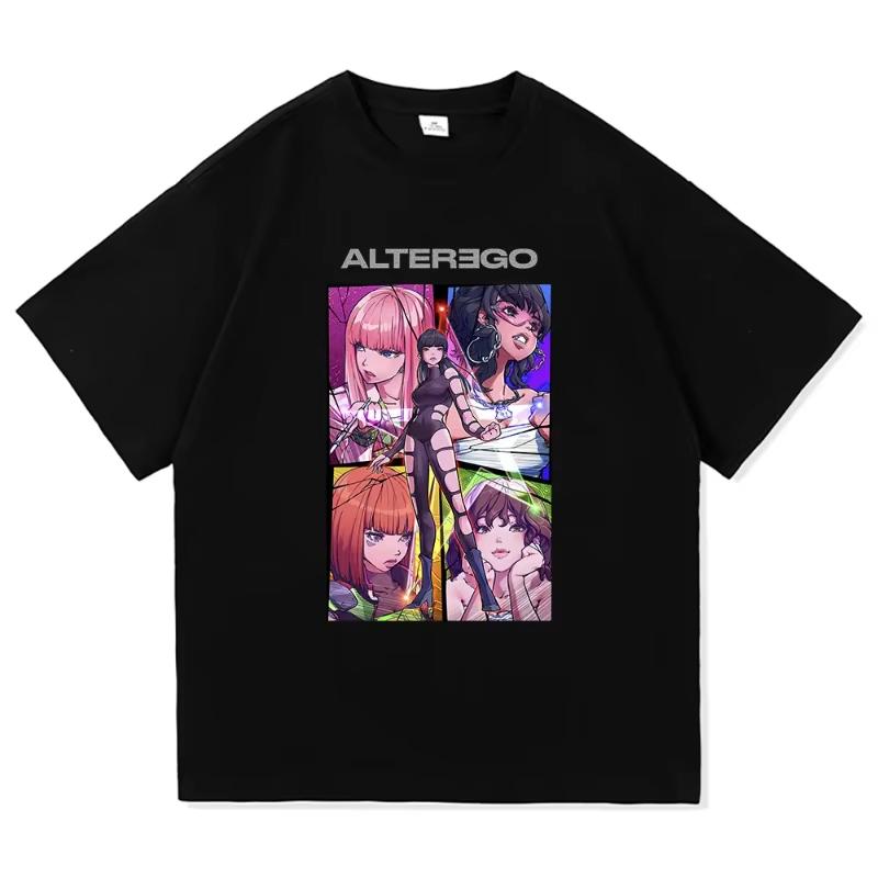 Lisa Alter Ego Tour 2025 T Shirt Fashion Men/Women Harajuku Aesthetic T-Shirt High Quality Anime Vintage Cotton Tees Shirts Tops