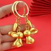 Golden-Rabbit Keychain Women Bag Pendent Car Keyring Lucky Rabbit Amulet-Jewelry Gifts Chinese New Year Mascot Zodiac