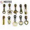Meetee 5-20 Szt. 5# Suwak do Zamka Błyskawicznego na Zamki Nylonowe Stop Cynku Główka Zamka Dekoracja Brązowy Ciągnik Zamka Błyskawicznego Akcesoria do Szycia Kurtki Płaszcza