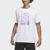 Adidas Round Neck Printed Letter Logo Short Sleeve T-Shirt Men Tops White IA3264