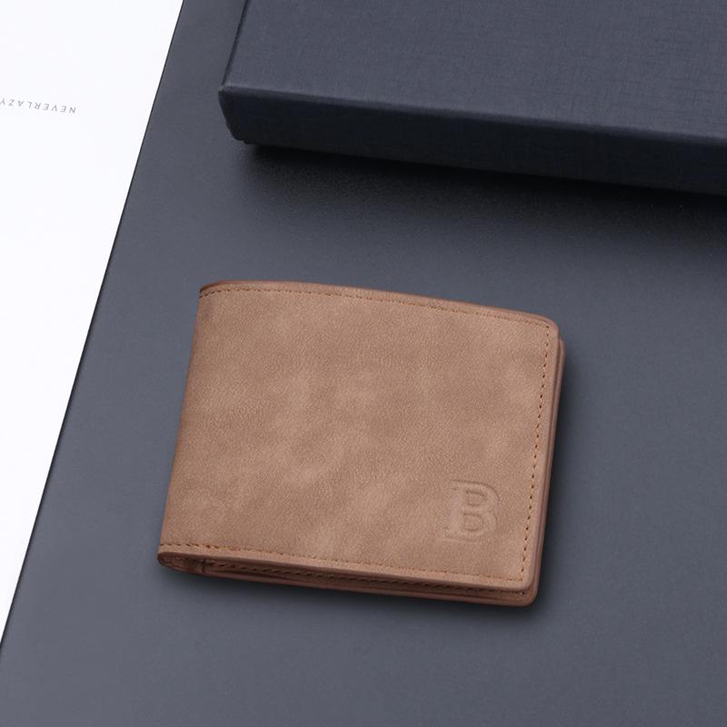 Men's Short Leather Wallet - In Stock