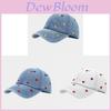 Kärlekshjärta Broderad Denim Baseballkeps Med Solskydd För Avslappnad Utomhusbruk