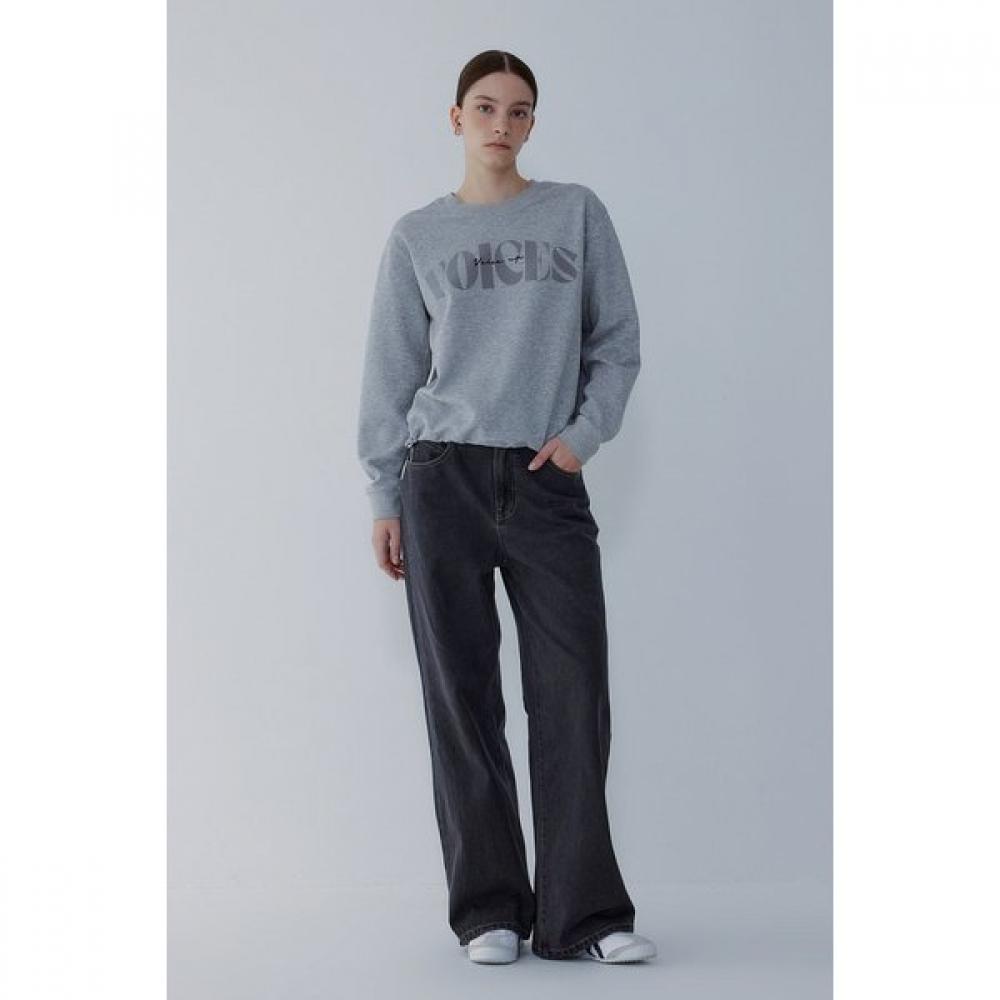 Vov Two Way Embroidery PrinT T shirT 7155440006 MELANGE GRAY/S