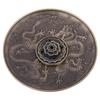 Zinc Alloy Incense Stick Burner Holder Dragon Pattern Censer Plate for Home Temple(Red Bronze)