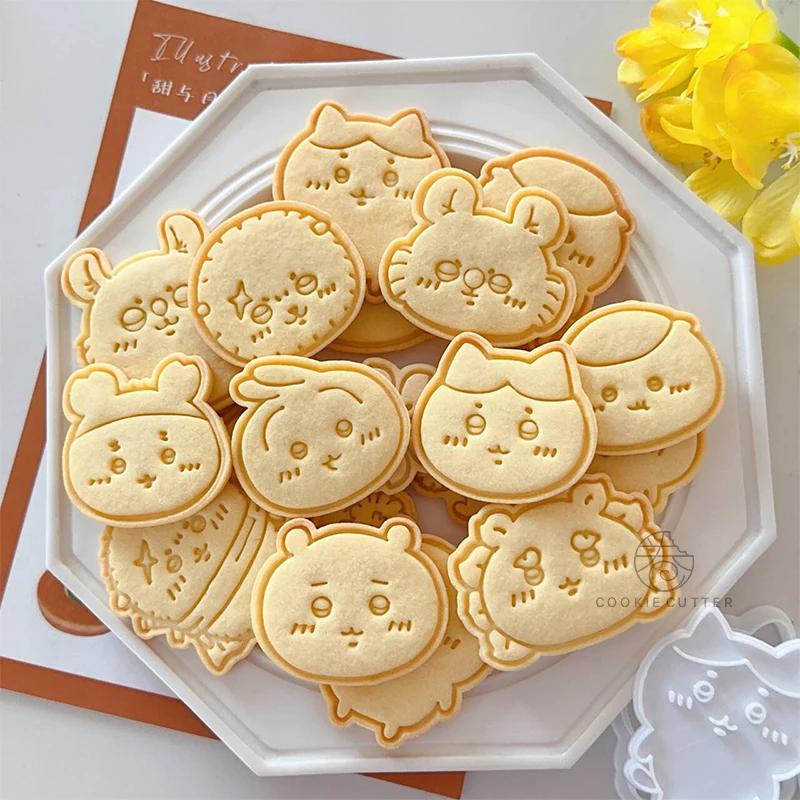 3 Stück Keksausstecher Plätzchenausstecher DIY Haustier-Snackform Cartoon Kawaii Keksform Kastanien Gedämpfte Kekse Dessert Backwerkzeuge