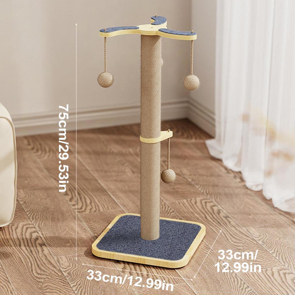 Scratching Post Tall Scratch Posts For Indoor Cats Interactive Toys Tower With Ball For Kitten Climbing Enrichment Boredom