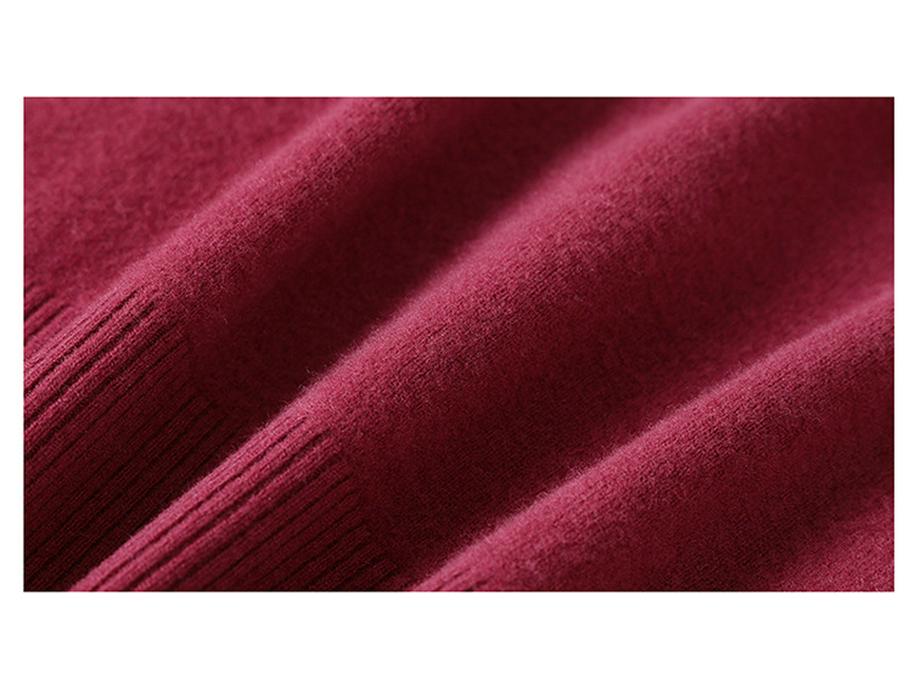 100% Pure Wool Autumn Winter Sweater for Moms - Stylish Qipao Collar Knitwear for Middle-Aged and Elderly Women.