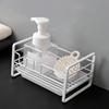 Sponge Storage Rack Matte White Compact Rust Prevention Sponge Drainer Rack Kitchen Drying Rack for