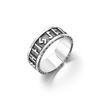 Retro Norse Futhark Vikings Runes Opening Ring Antique Silver Color Jewelry for Men Women Scandinavian Amulet