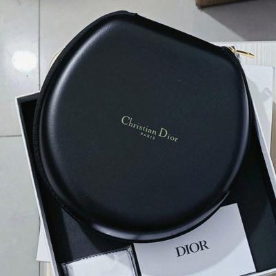 Dior Μαύρη Δερμάτινη Θήκη Γυαλιών με Φερμουάρ