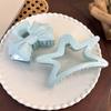 Girl's Elegant Hairpin Crab Clips Hair Accessories Cream Blue Bow Five-Pointed Star Hair Clip Geometry Hair Claw for Women