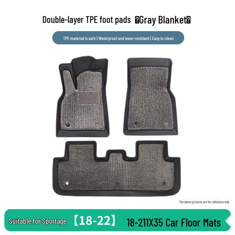 TPE Anti-Slip Car Floor Mats for Kia Sportage 2018-2022, IX35 2018-2021 Models