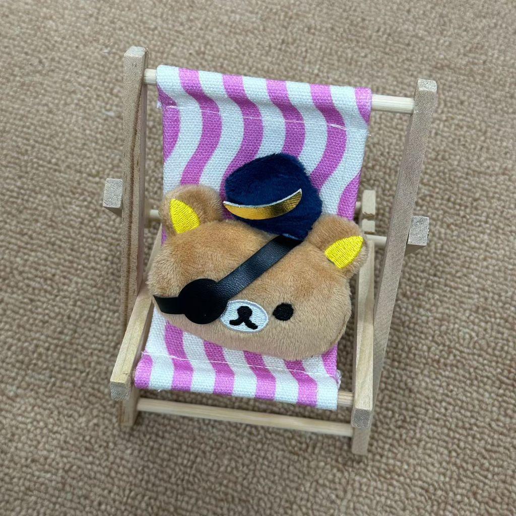 Rilakkuma Bär und kleines gelbes Küken Plüschtier Tasche Anstecknadel Schlüsselanhänger Für Kinder