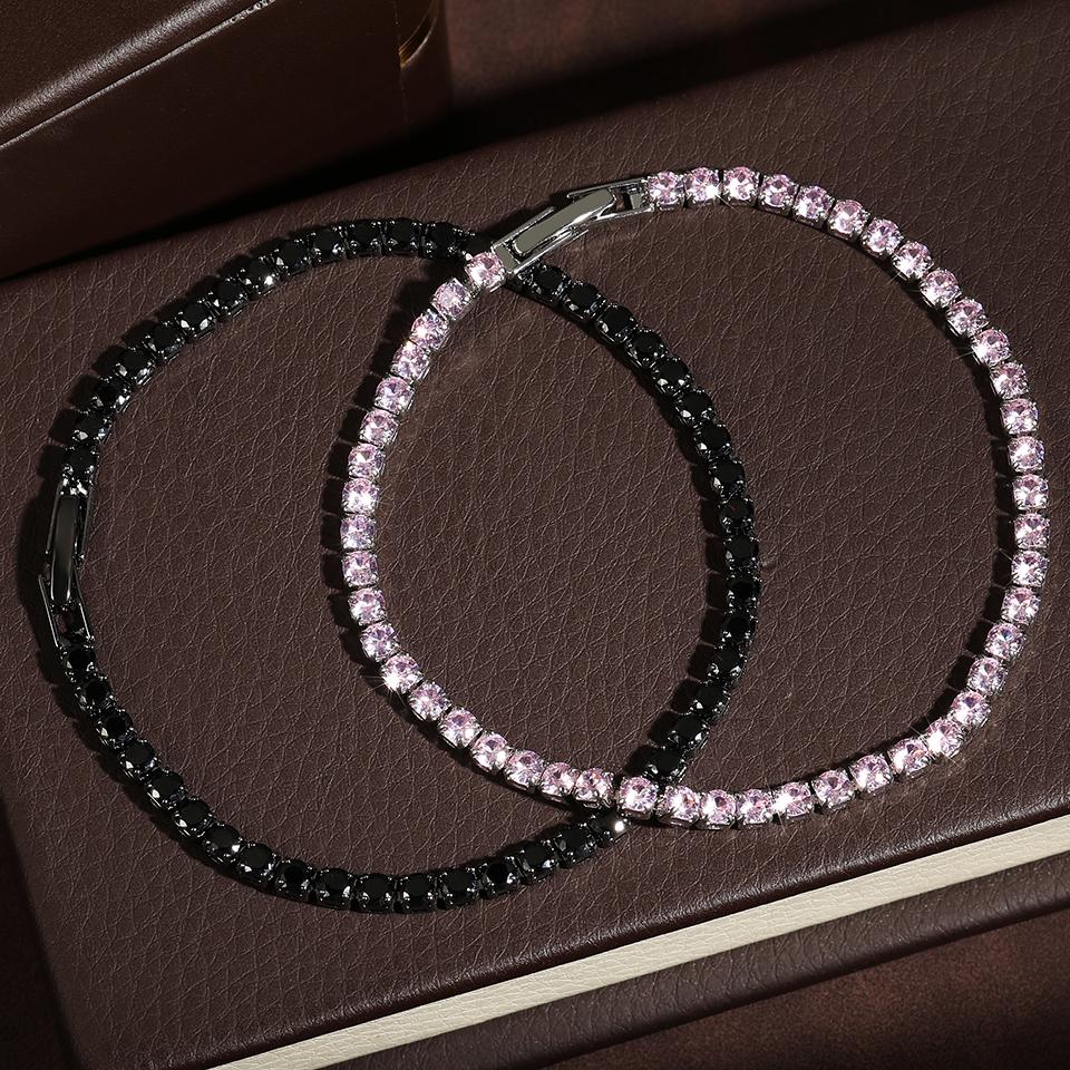 Fashion Zirconia Tennis Bracelet For Women Crystal Charm Designer Tennis Thin Chain Bracelet On Hand Wedding Jewelry