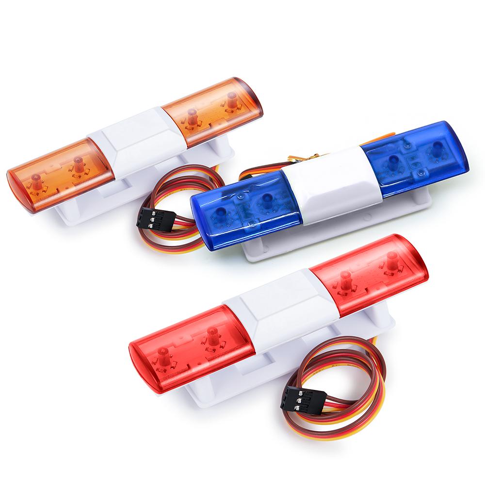 YEAHRUN 105/115/145mm Multi-function Flashing RC Car Police LED Light Alarming Light for 1/8 1/10 TRX4 SCX10 Tamiya Parts