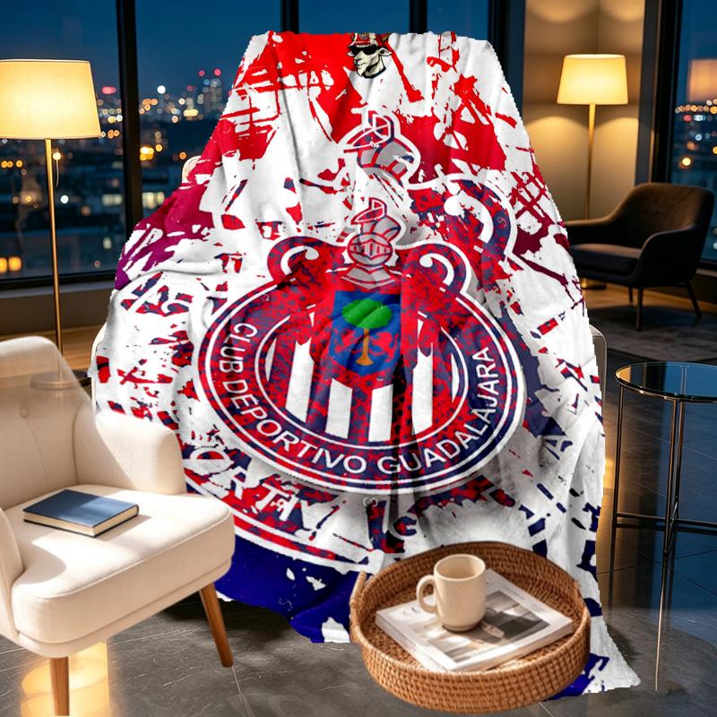 Club Deportivo Guadalajara Print Blanket - Soft & Comfortable, for Bedroom, Travel, Sofa, Home Decoration - Birthday Christmas Gift for Friend