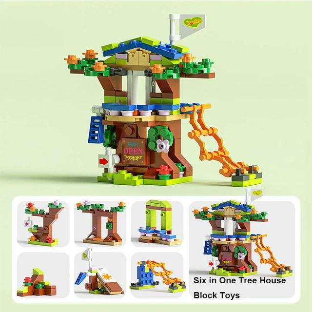 6 в 1 строительные блоки город пожарная машина полицейский грузовик инженерный кран танк — фото 15