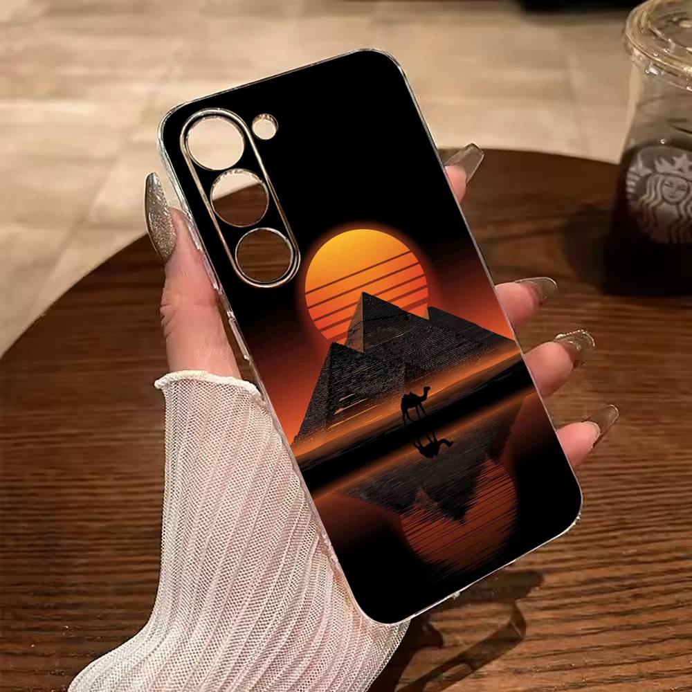 The E-Egyptian -P-Pyramids Clear Phone Case for Samsung Galaxy A71, A70, A52, A51, A40, A30