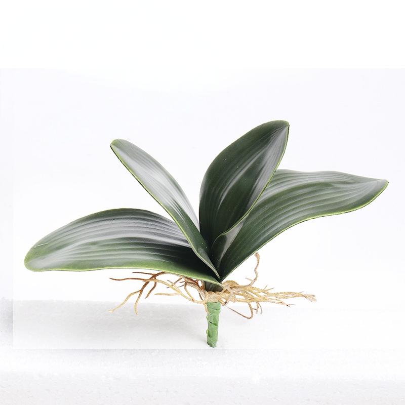 1pc Simulated Green Butterfly Orchid Leaves, High-quality Simulated Flowers, Plastic Flowers