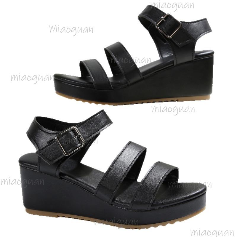 Fashion 2025 Size 35-43 Platforms Sandals Thick Bottom Fish Mouth Fashion Sandals Wedge Roman Style Casual Ankle Strap Ladies Shoes