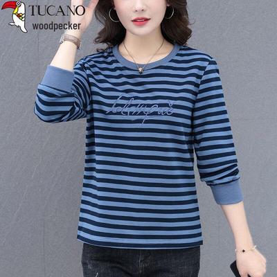 Woodpecker Women's Striped Cotton Long-Sleeve T-Shirt