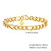 Chunky Chain Bracelet Stainlesss Steel, Bold Link Metal Twist Statement Bracelet for Women,18k Gold Plated Jewelry