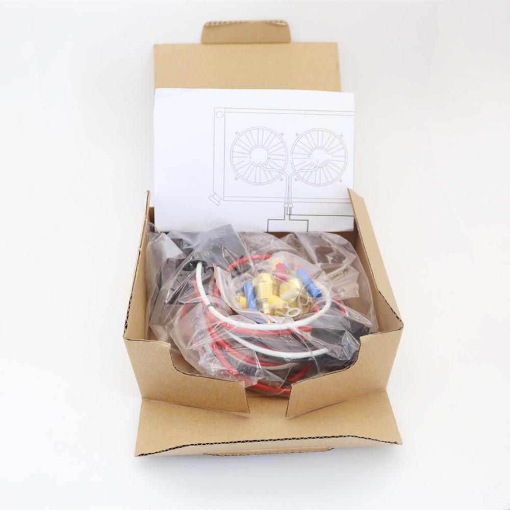 12V Dual Electric Fan Relay Kit w/ Thermostatic Sensor Switch 185 On 175 Off 40A