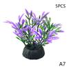 5Pcs Artificial Aquarium Decorative Pvc Aquatic Plants Simulation Water Weeds Ornament Fish Tank Grass Decoration Accessories