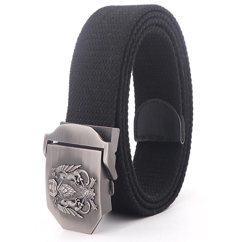 

Полотно ремінь Double Eagle Retro Clan Badge з металевою пряжкою для чоловіків і жінок 130 cm