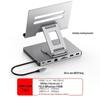 4K 60Hz USB-C Docking Station with Gigabit Ethernet, USB 3.2 Hub, and Rotating Stand for Phones and Tablets