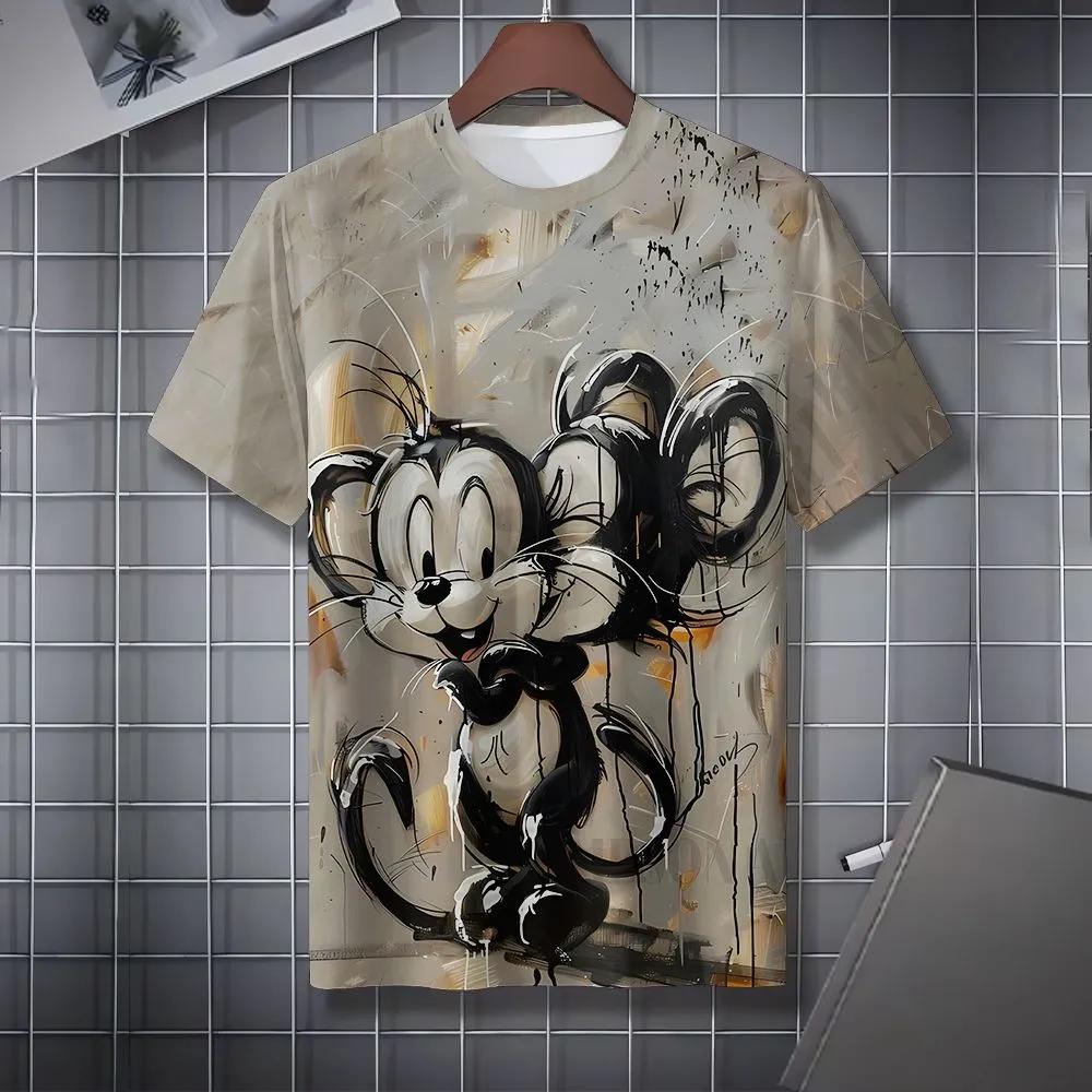 Sommer Herren Freizeit Mode Kreativ Lässig Täglich T-Shirt Locker Lässig T-Shirt 3D Digital Farbe Gedrucktes T-Shirt