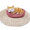 Kawaii Kitty Simulationsfell Katzenmodell auf Kissen Lebensecht Schlafende C Spielzeug Exquisite Weiche Plüschtierfigur Kindergeschenke