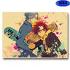 Vintage sk8 o infinito cartazes anime japonês cartaz adesivo de parede papel kraft decoração para casa estudo quarto bar café arte pintura