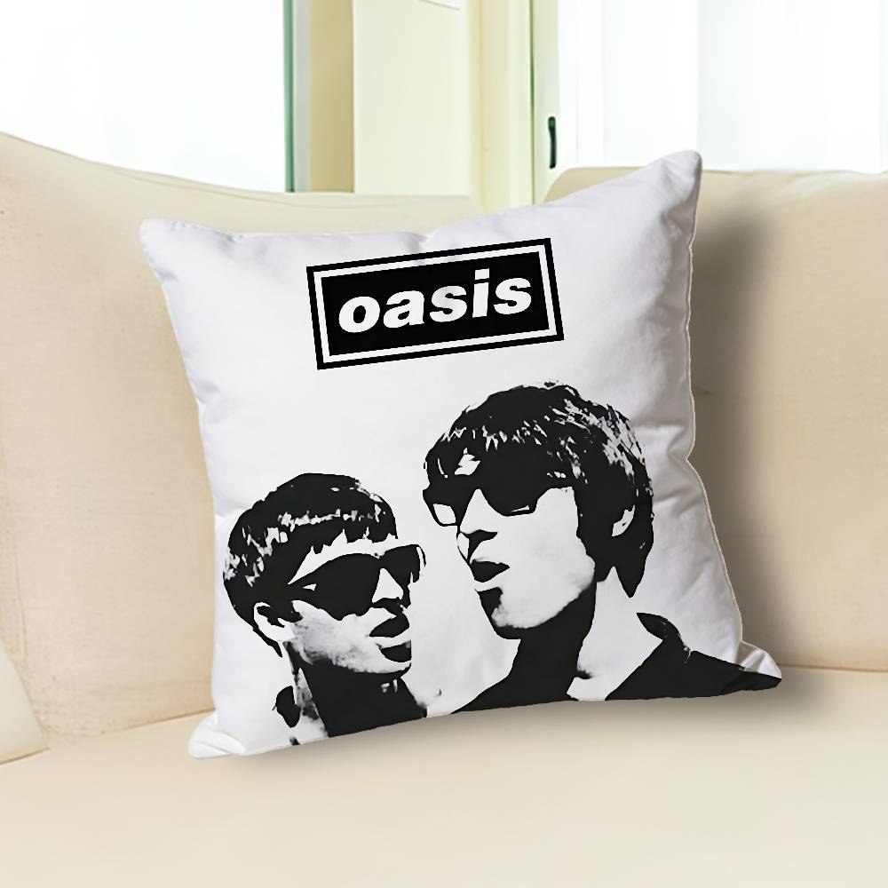 

O-Oasiss-S Band Album Various Sizes Square Pillow Case For Car Home Bedchamber Decor Custom Valentine gift 30cmx30cm