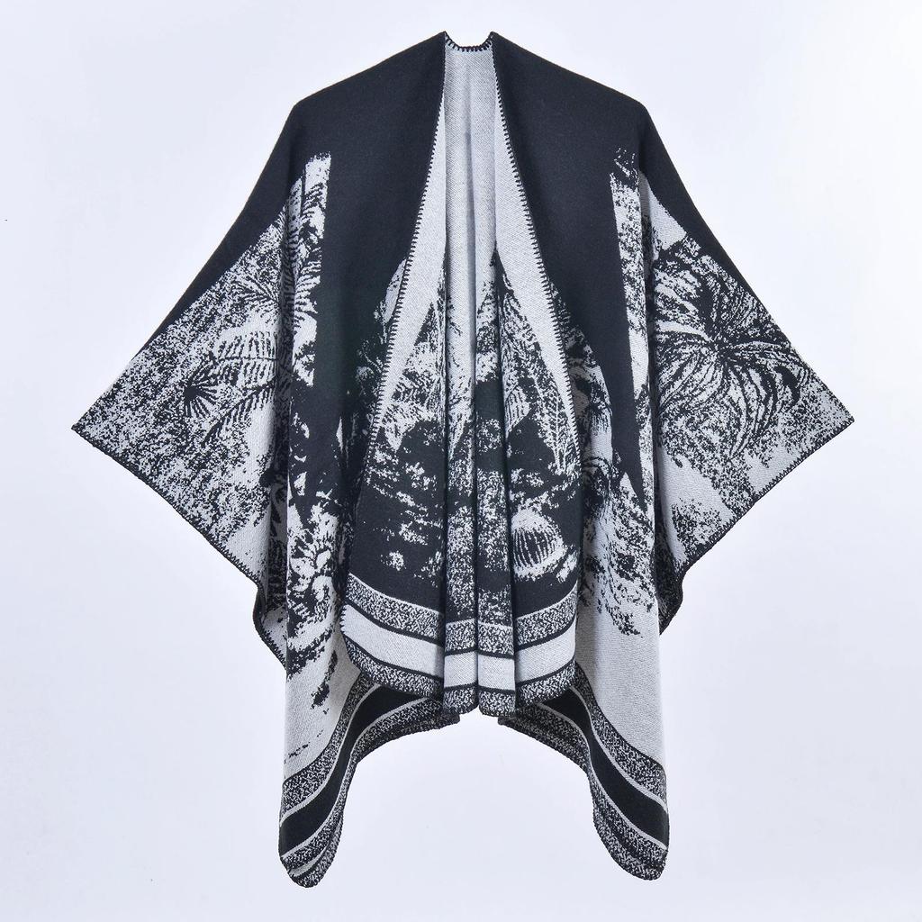 Yunnan Ethnic-Style Large Shawl Cape - Imitation Cashmere Scarf Cloak