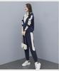 Women's Thick Velvet Korean Style Sports Suit - Warm & Slim, Long-Sleeve Sweatshirt & Harem Pants, Two-Piece Autumn/Winter Set