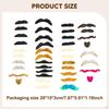 40 Pieces Self Sticky Mustache Set Costume Accessories Halloween Beard Lifelike Fake Mustaches
