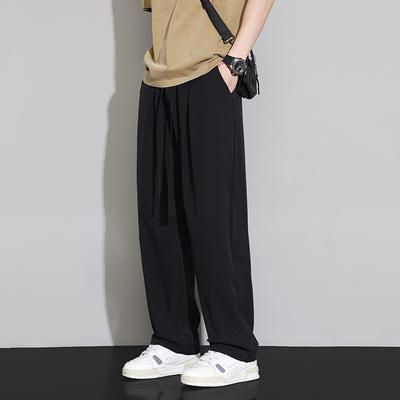 Sports Ice Silk Pants Men's Summer Breathable Straight Leg Trendy Brand Quick Drying Casual Pants Plus Size Spring and Autumn Work Pants
