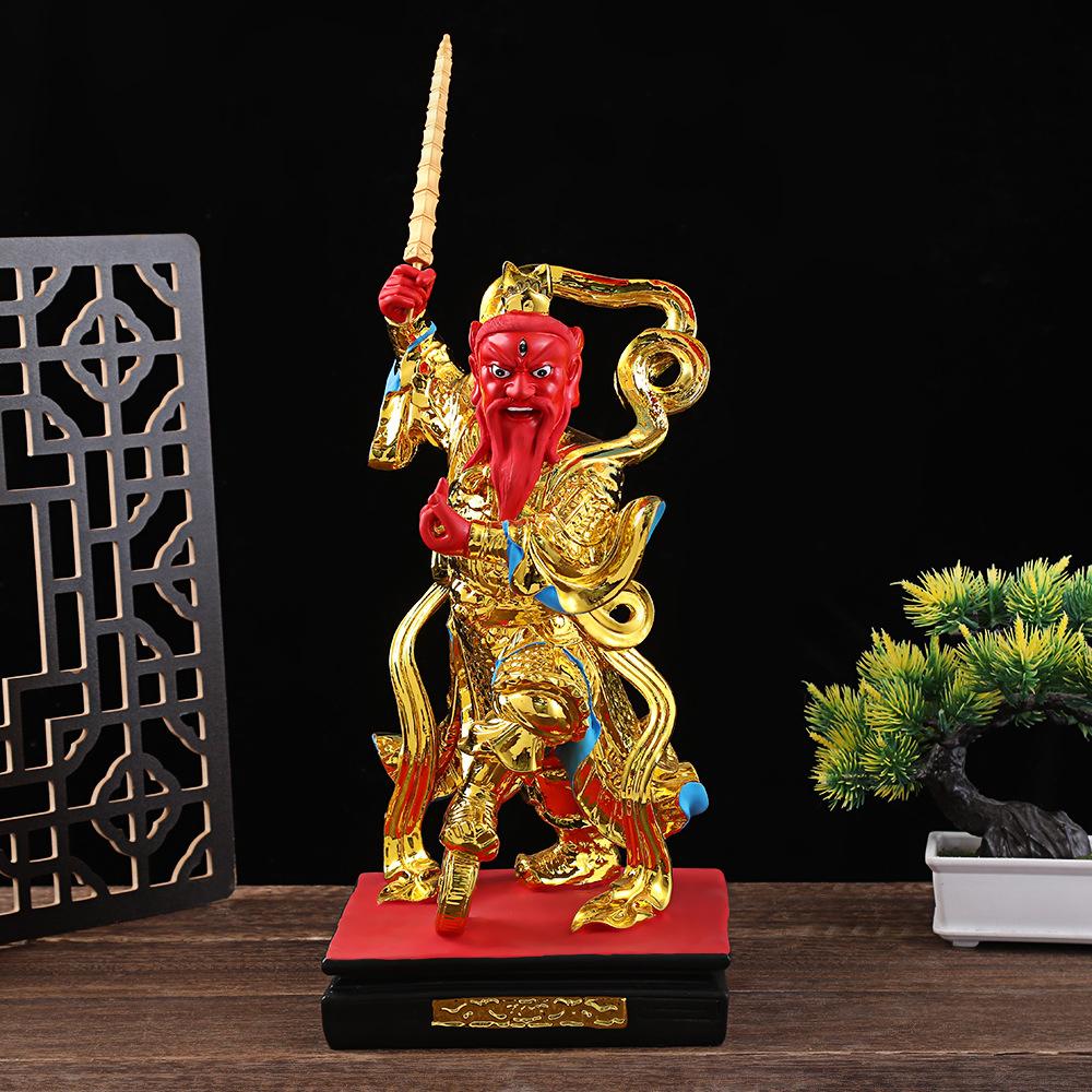 

Resin Household Offering God Statue Protecting Fire King Tianjun God Statue Ornament