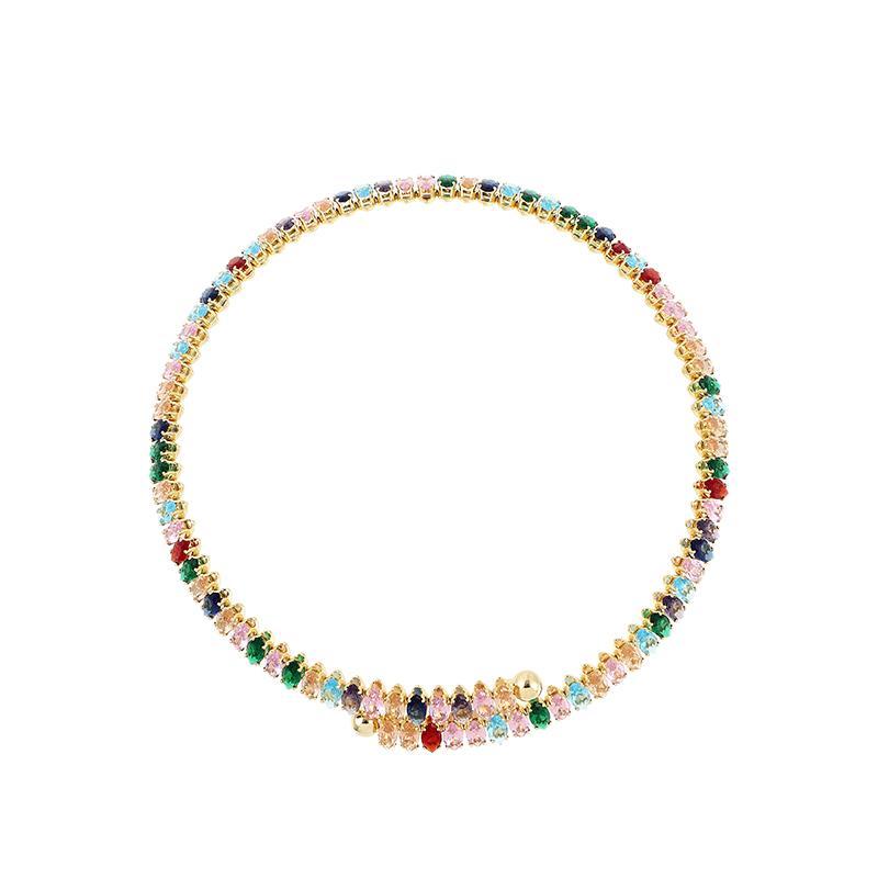 Trendy Tennis CZ Choker Necklace for Women Luxury Dazzling Crystal Iced Out Zirconia Collar Short Chain on Neck Fashion Jewelry