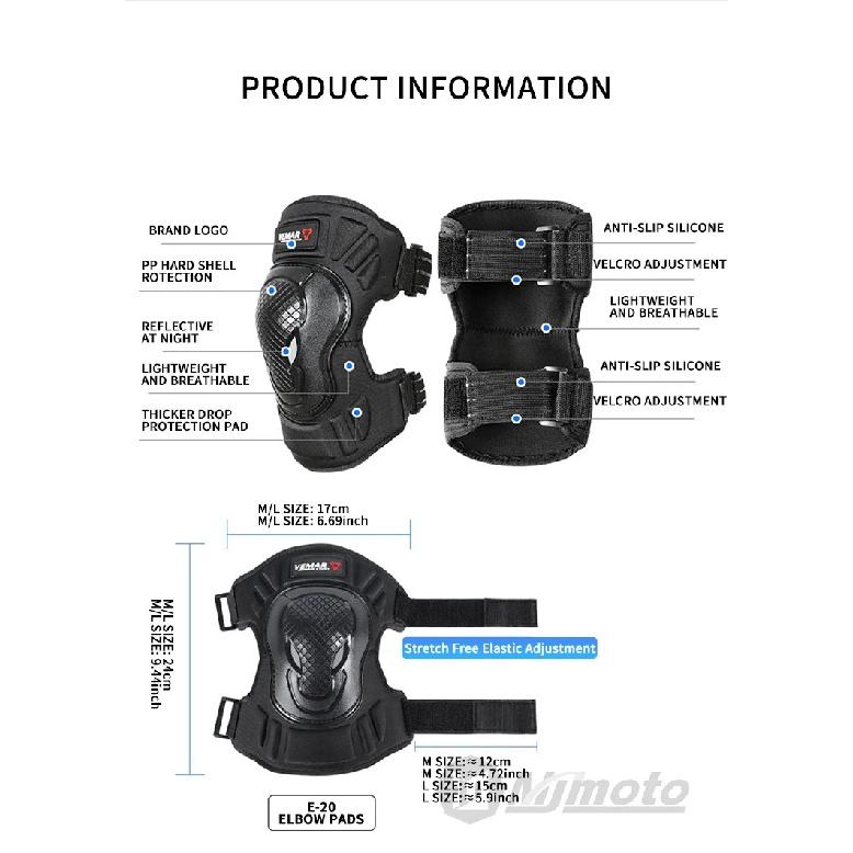 VEMAR Motocross Knee Pads Professional Anti-fall Knee Pads Cache Protection From Harm Breathable Cycling Riding Leg Guard Moto