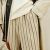LESS 2026 Spring Casual Loose Wide-Leg Striped Trousers