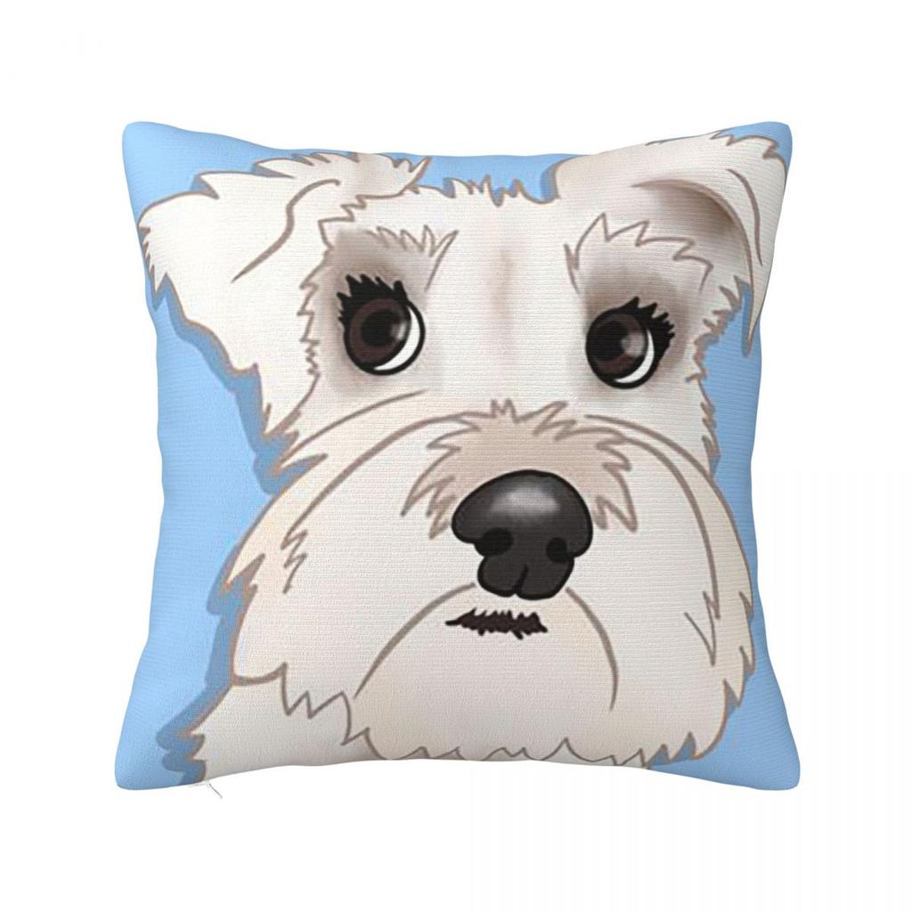 Belle The White Miniature Schnauzer Dog Pillowcase Cushion Comfort Throw Pillow Sofa Cushions Used for Home Bedroom Living Room