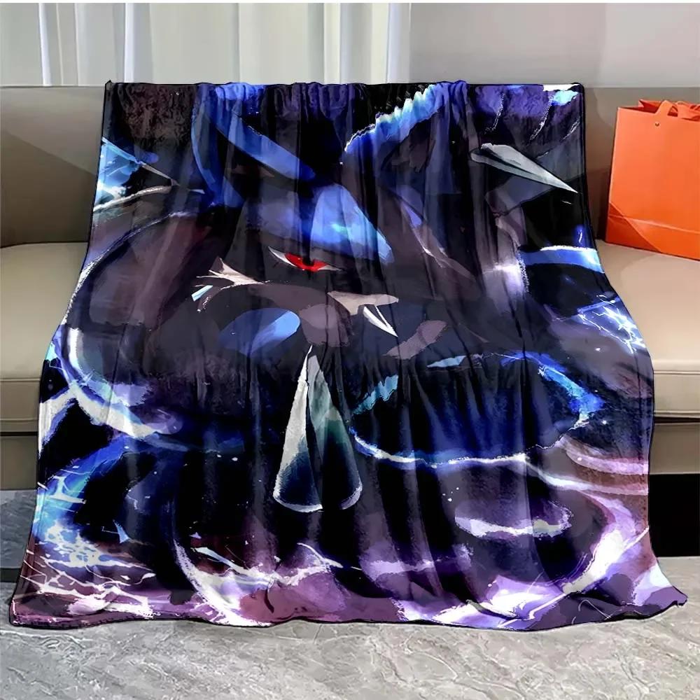 Japanese Anime Pokemon Mega Lucario Flannel Fluffy Soft Blanket Figures Home Sofa Break Blanket Children Blanket Nap Cover Kid