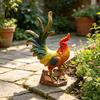 Decorative Rooster Sculpture Resin Statue, Auspicious Ornament, Farmhouse Chicken Decor for Home Indoor Tabletop Garden Courtyard Desktop Craft Gift
