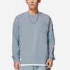 Li-Ning Sports Life Series Solid Color Crew Neck Long Sleeve T-shirt Men Tops Teal-Grey AHSS751-4