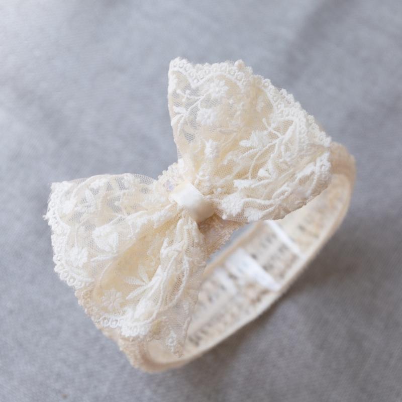 Großes Schleifen-Stirnband für Baby-Mädchen Spitzen-Schleife Haarband Elegantes Breites Stirnband Foto Haaraccessoires Dehnbarer Kopfschmuck