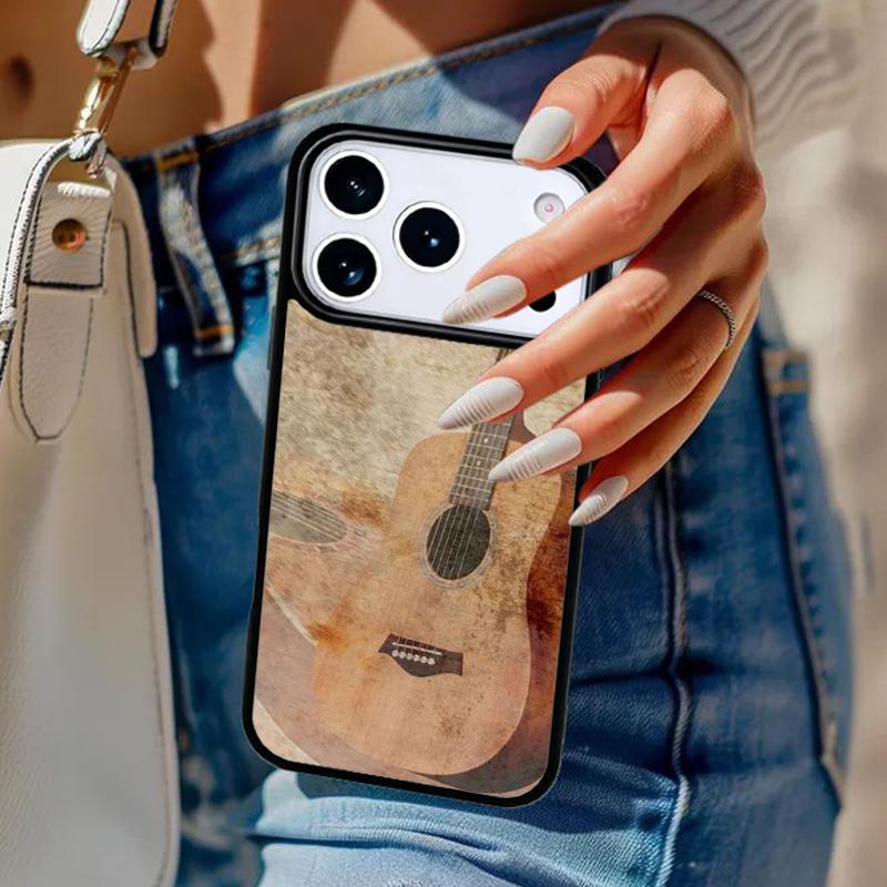 Rustic-Sepia-Guitar Phone Case For iPhone 17 Air 14 15 13 12 Max Cover For Apple 16e 11 Pro Max Plus Coque