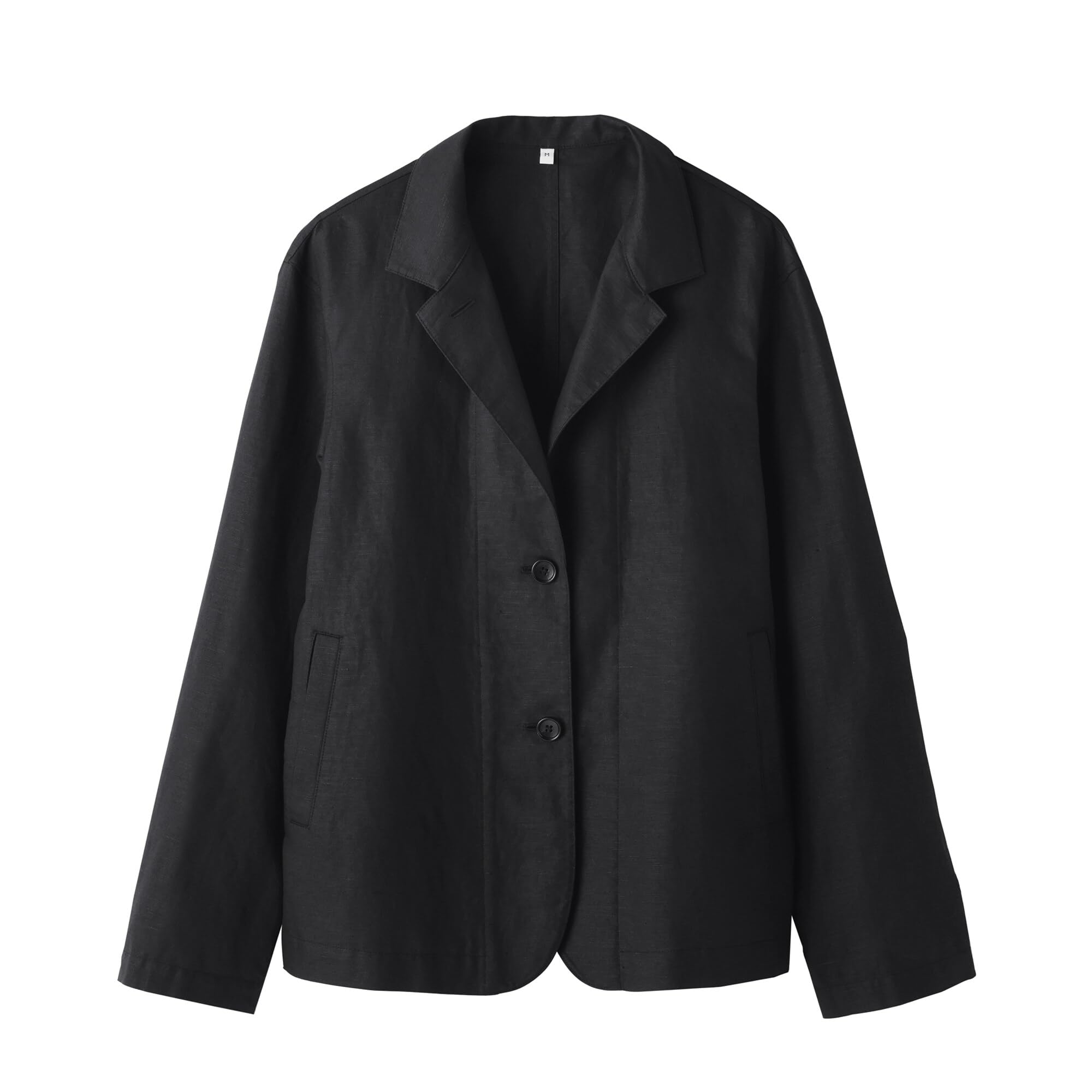 

MUJI Hemp Cotton Shirt Size BD0ZZA5S Women s Jacket, Black, L, чёрный